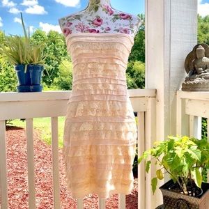 Express Tiered Lace Bodycon Dress